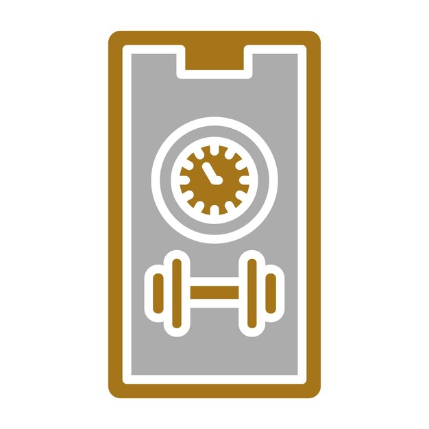 Diseño vectorial de estilo de icono de tiempo de gimnasio