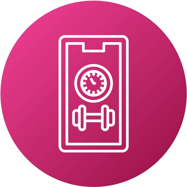 Diseño vectorial de estilo de icono de tiempo de gimnasio