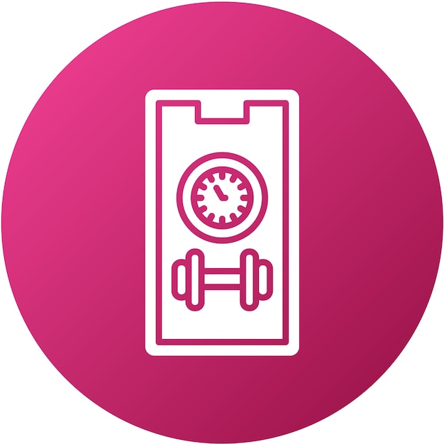Diseño vectorial de estilo de icono de tiempo de gimnasio