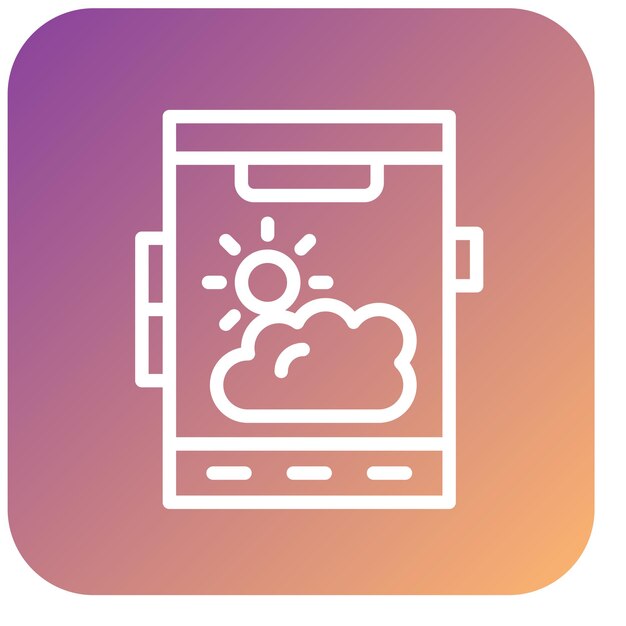 Diseño vectorial Estilo del icono del tiempo móvil