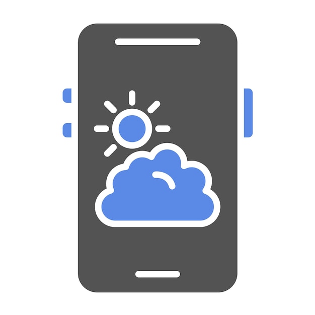 Diseño vectorial Estilo del icono del tiempo móvil
