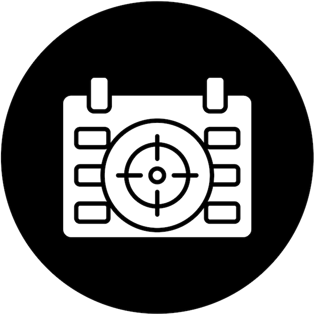 Diseño vectorial Estilo del icono del tiempo objetivo
