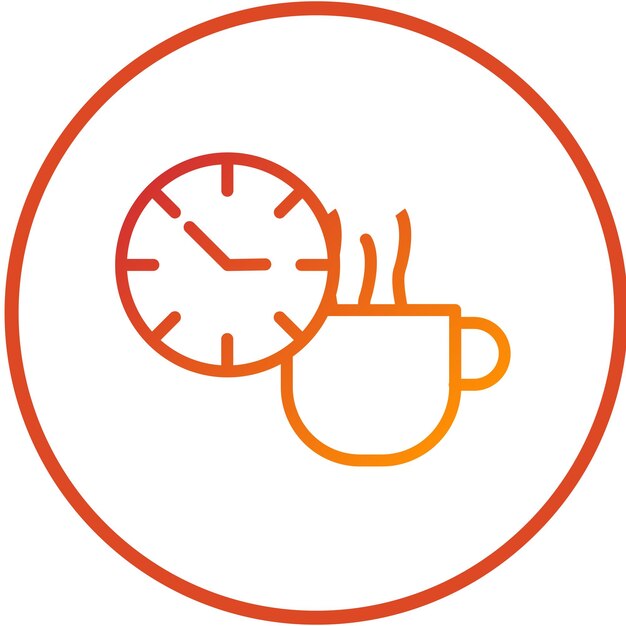 Diseño vectorial Estilo del icono de tiempo de relajación