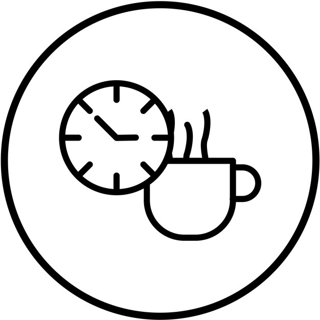 Diseño vectorial Estilo del icono de tiempo de relajación