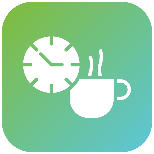 Diseño vectorial Estilo del icono de tiempo de relajación