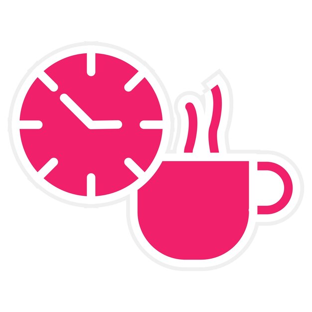 Diseño vectorial Estilo del icono de tiempo de relajación