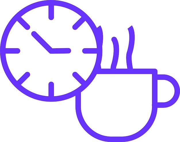 Diseño vectorial Estilo del icono de tiempo de relajación