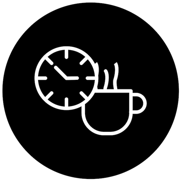 Diseño vectorial Estilo del icono de tiempo de relajación