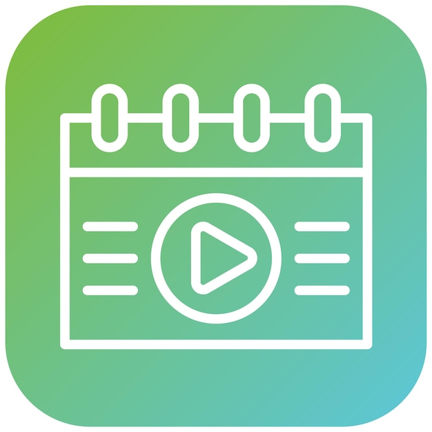 Diseño vectorial Estilo del icono de tiempo de reproducción