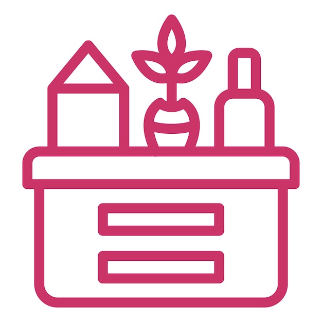 Diseño vectorial Estilo del icono de la tienda de comestibles