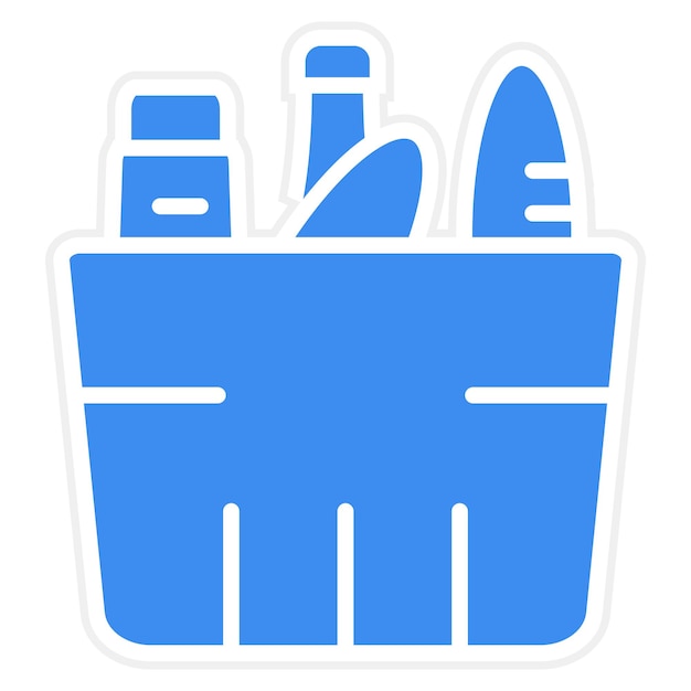 Diseño vectorial Estilo del icono de la tienda de comestibles