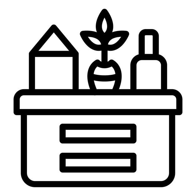 Diseño vectorial Estilo del icono de la tienda de comestibles