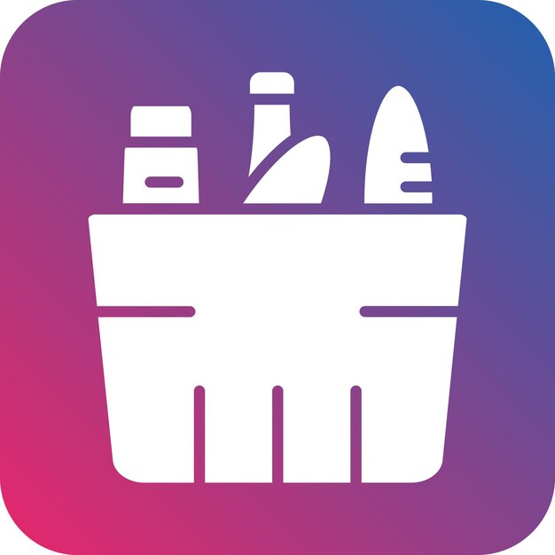 Diseño vectorial Estilo del icono de la tienda de comestibles