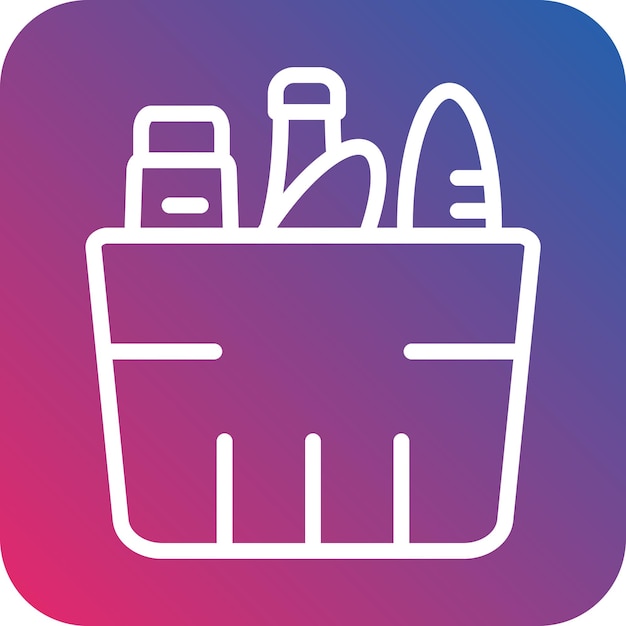 Diseño vectorial Estilo del icono de la tienda de comestibles