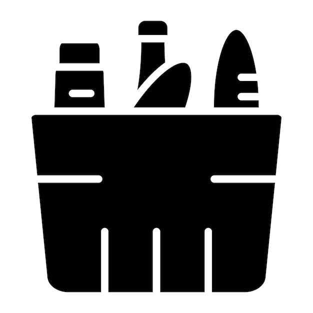 Diseño vectorial Estilo del icono de la tienda de comestibles