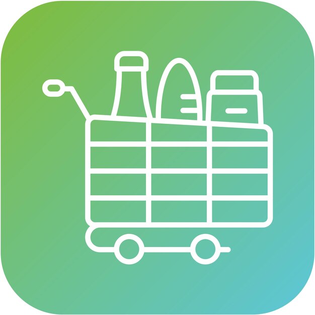 Diseño vectorial Estilo del icono de la tienda de comestibles