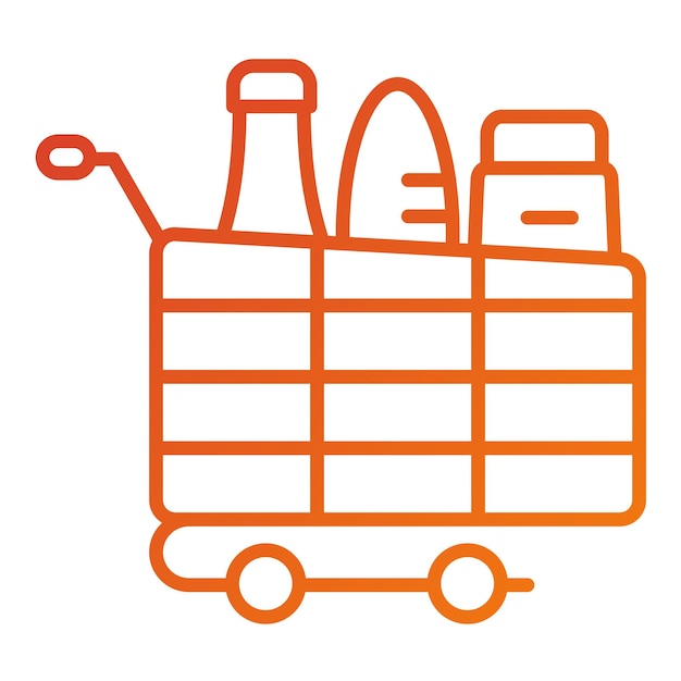 Diseño vectorial Estilo del icono de la tienda de comestibles