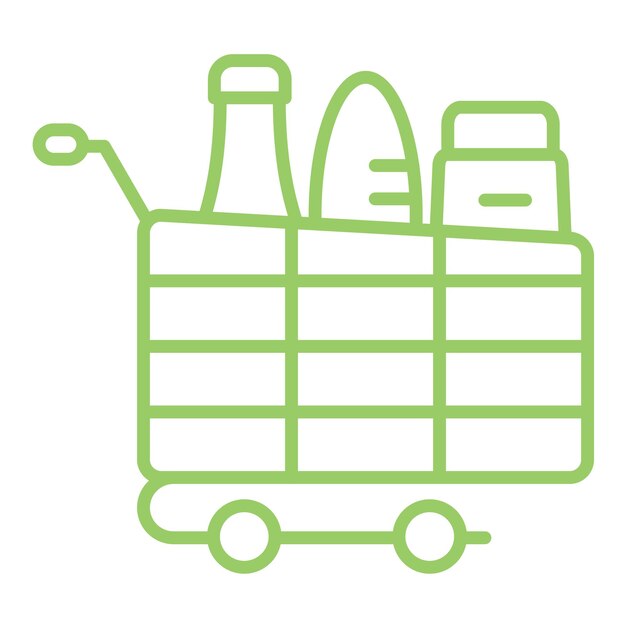 Diseño vectorial Estilo del icono de la tienda de comestibles
