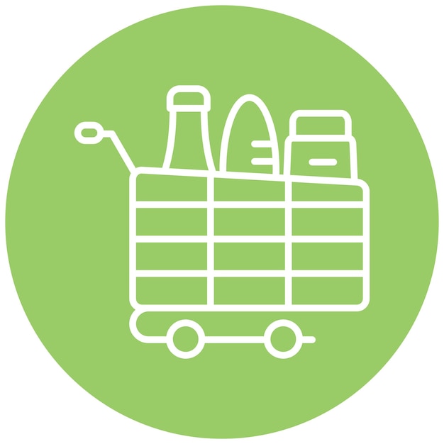 Diseño vectorial Estilo del icono de la tienda de comestibles