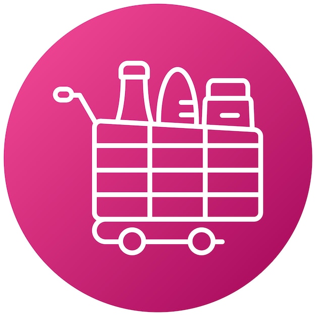 Diseño vectorial Estilo del icono de la tienda de comestibles