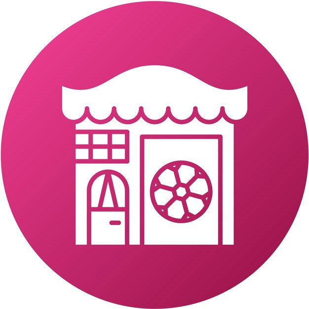 Diseño vectorial Estilo de icono de la tienda deportiva