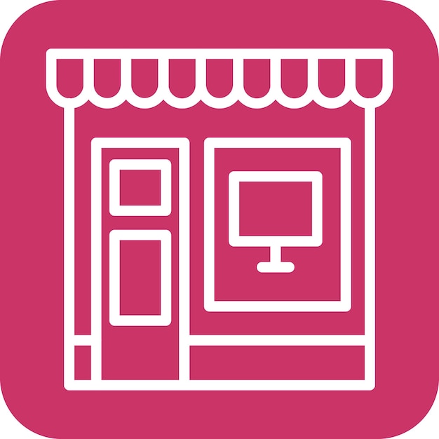 Diseño vectorial Estilo de icono de la tienda de electrónica