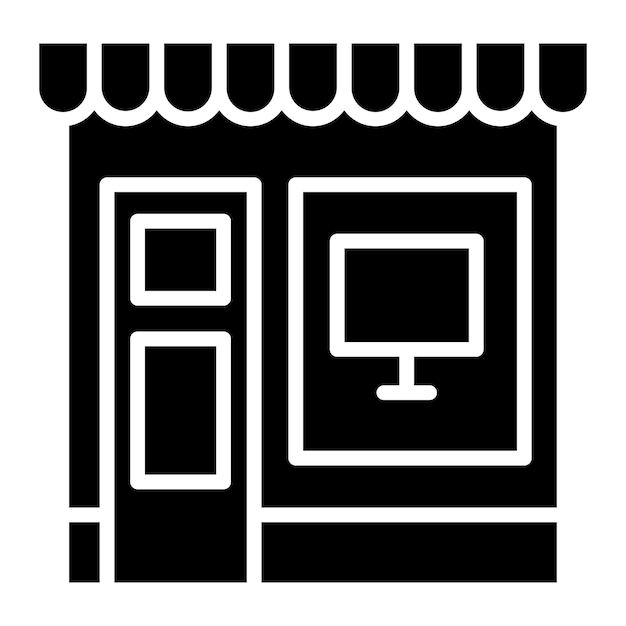 Diseño vectorial Estilo de icono de la tienda de electrónica