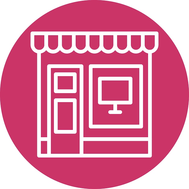 Diseño vectorial Estilo de icono de la tienda de electrónica