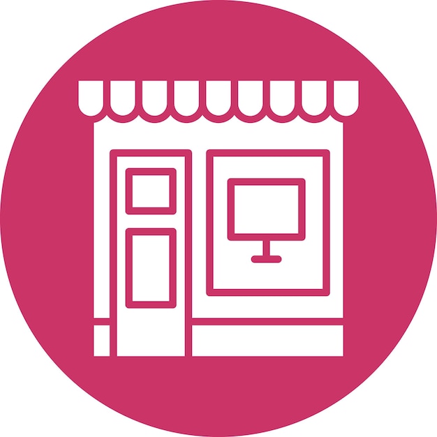 Diseño vectorial Estilo de icono de la tienda de electrónica