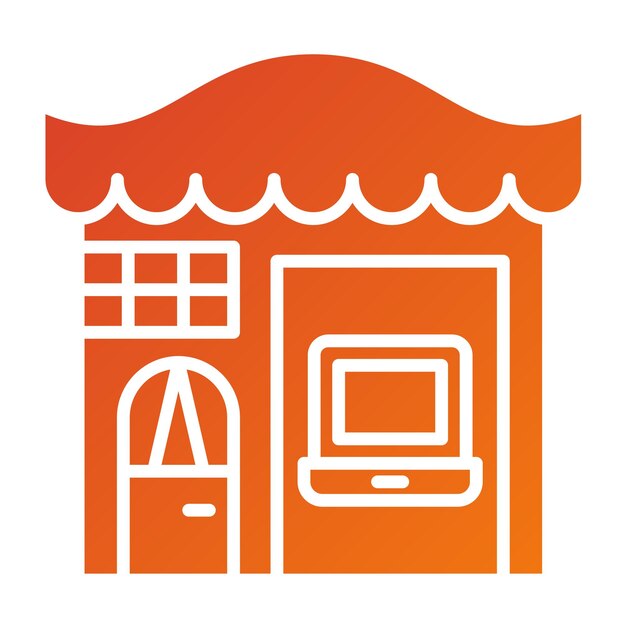 Diseño vectorial Estilo de icono de la tienda de electrónica