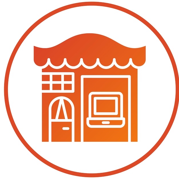 Diseño vectorial Estilo de icono de la tienda de electrónica