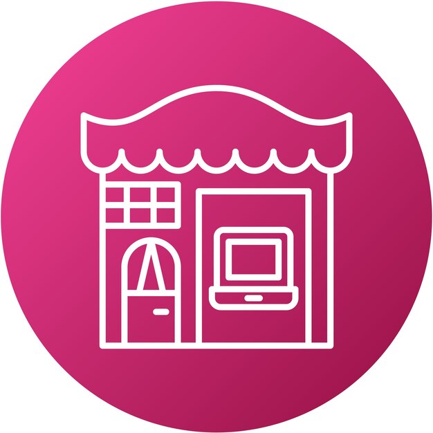 Diseño vectorial Estilo de icono de la tienda de electrónica