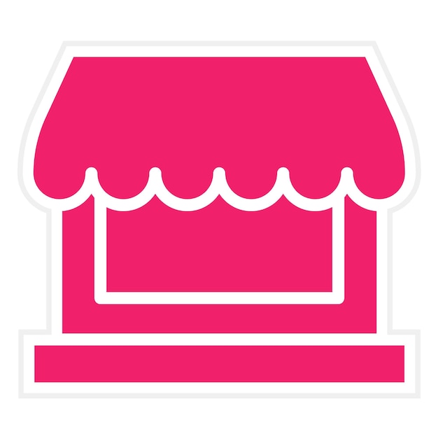 Diseño vectorial Estilo del icono de la tienda emergente