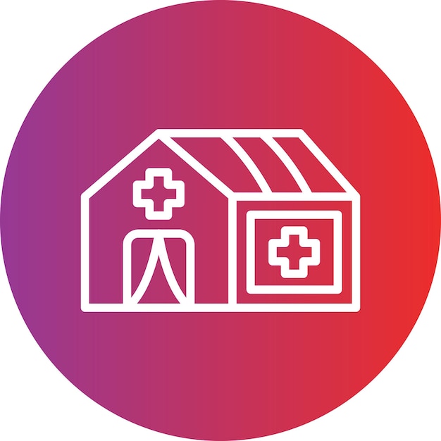 Diseño vectorial Estilo del icono de la tienda del hospital