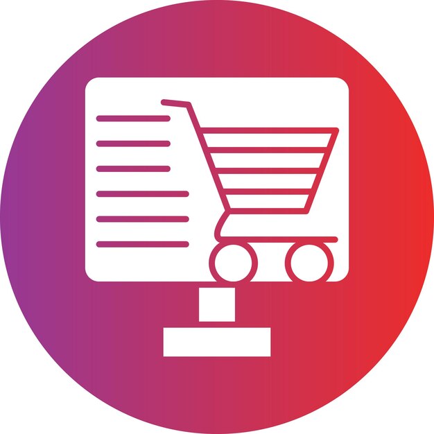 Diseño vectorial Estilo del icono de la tienda en línea