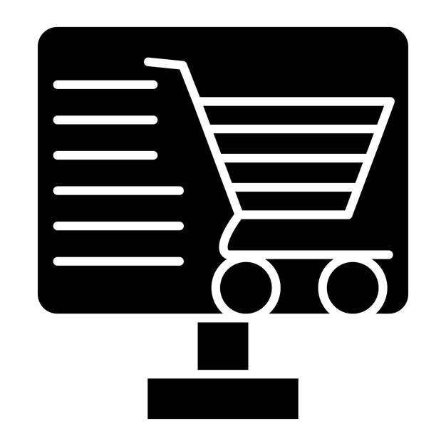 Diseño vectorial Estilo del icono de la tienda en línea