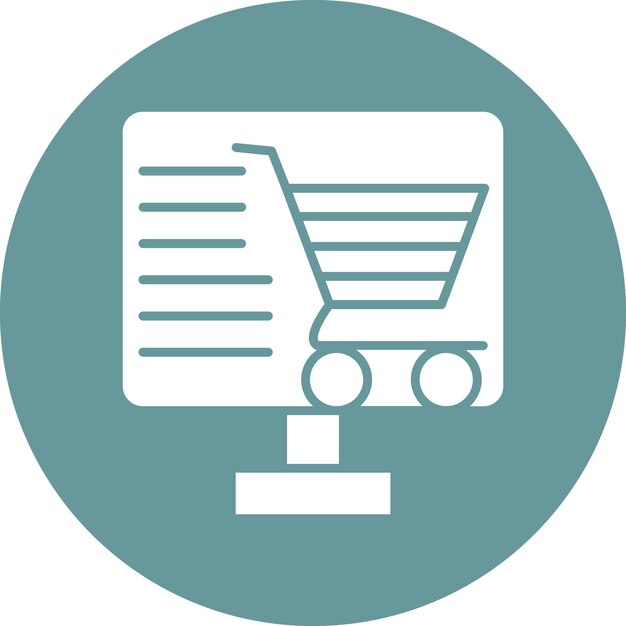 Diseño vectorial Estilo del icono de la tienda en línea