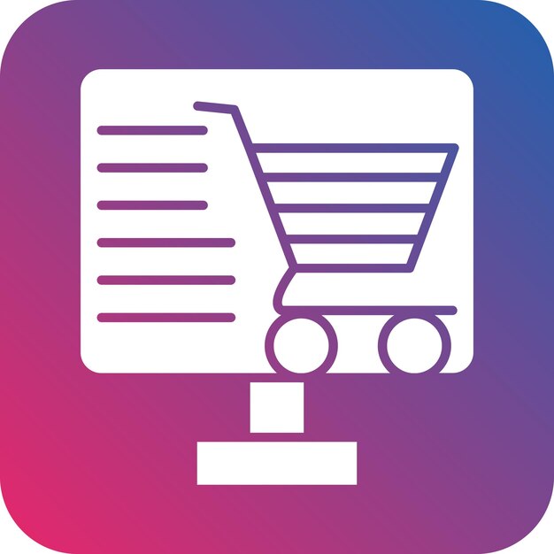 Diseño vectorial Estilo del icono de la tienda en línea