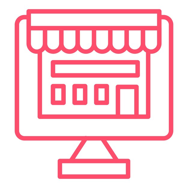 Diseño vectorial Estilo de icono de la tienda en línea