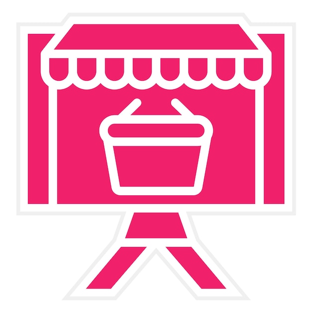 Diseño vectorial Estilo de icono de la tienda en línea