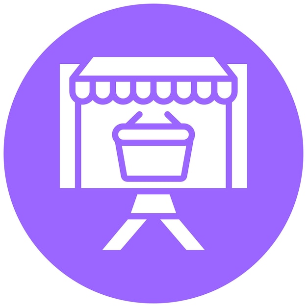 Diseño vectorial Estilo de icono de la tienda en línea