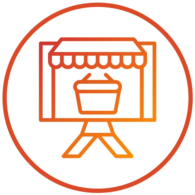 Diseño vectorial Estilo de icono de la tienda en línea