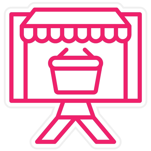 Diseño vectorial Estilo de icono de la tienda en línea
