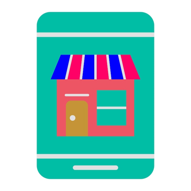Diseño vectorial Estilo de icono de la tienda en línea