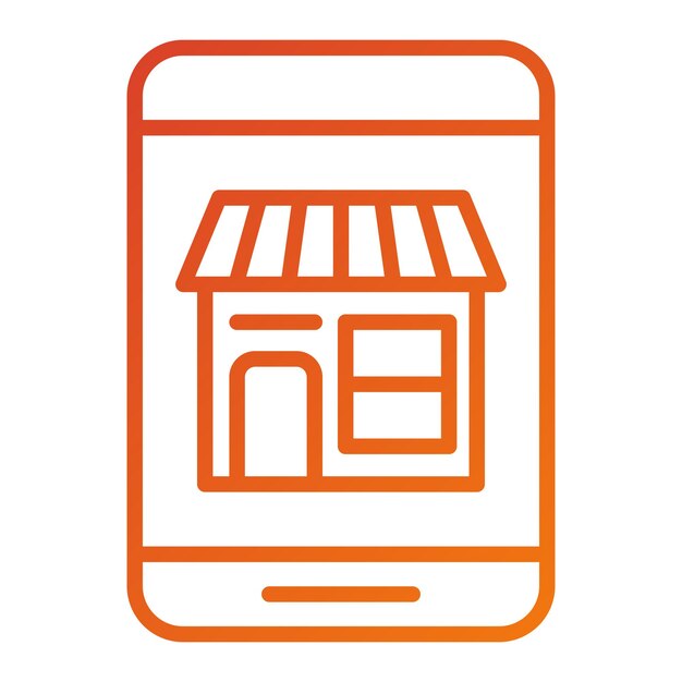 Diseño vectorial Estilo de icono de la tienda en línea