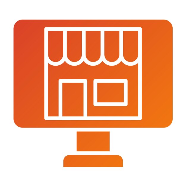 Diseño vectorial Estilo de icono de la tienda en línea