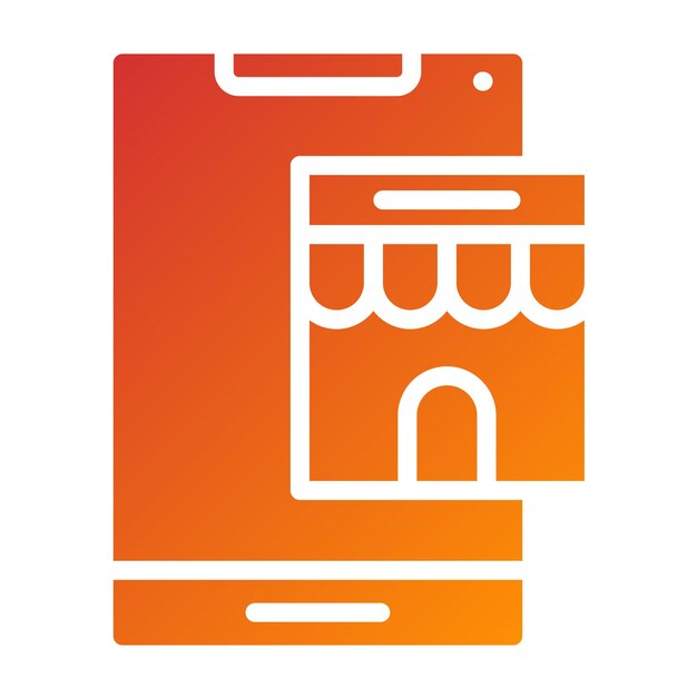 Diseño vectorial Estilo de icono de la tienda en línea