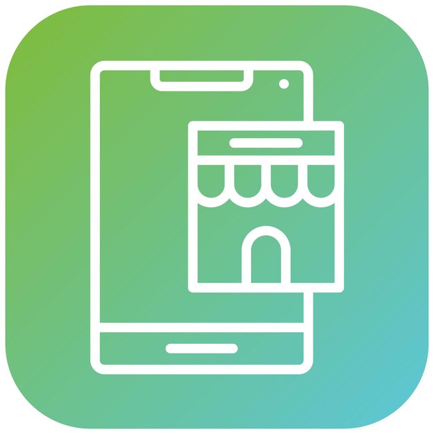 Diseño vectorial Estilo de icono de la tienda en línea