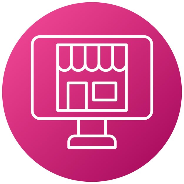 Diseño vectorial Estilo de icono de la tienda en línea