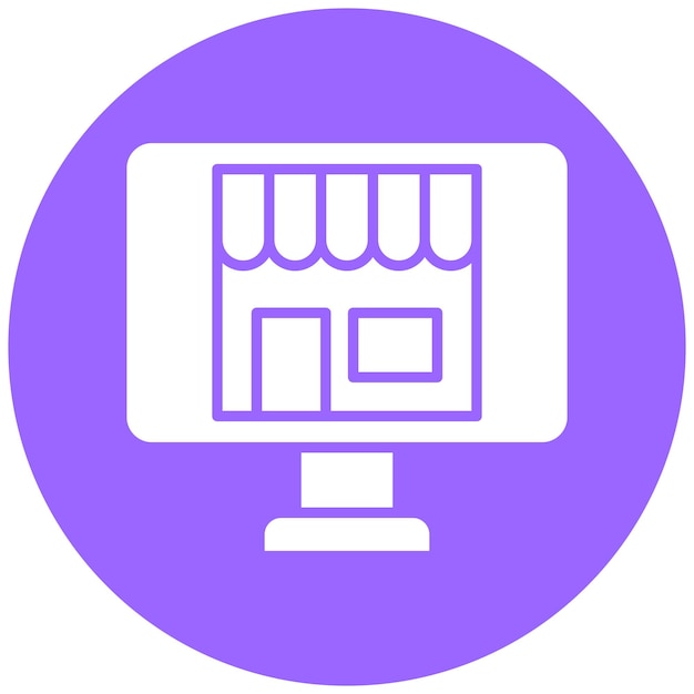 Diseño vectorial Estilo de icono de la tienda en línea